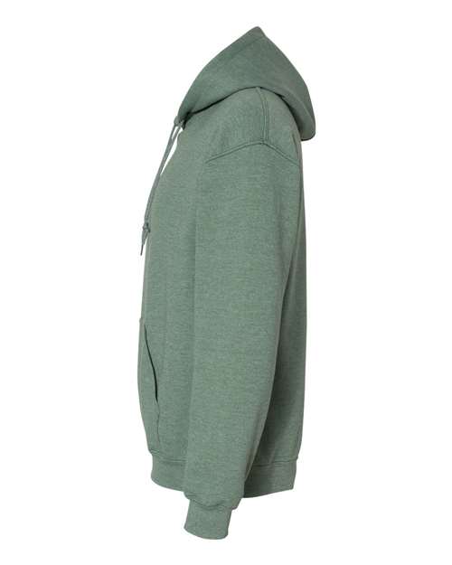 Gildan Heavy Blend™ Hooded Sweatshirt 18500 Heather Dark Green Custom Embroidered Business Logo