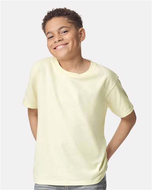 Custom Embroidered  Gildan Heavy Cotton™ Youth T-Shirt 5000B Off White