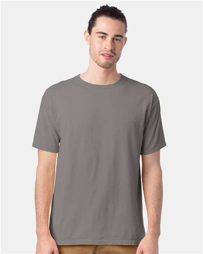 Custom Embroidered  ComfortWash by Hanes Garment-Dyed T-Shirt GDH100 Concrete Grey