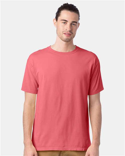 Custom Embroidered  ComfortWash by Hanes Garment-Dyed T-Shirt GDH100 Coral Craze