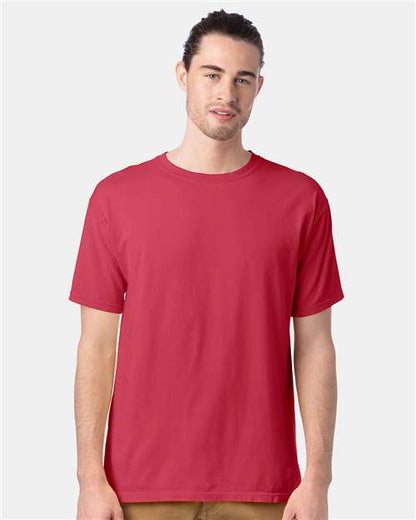 Custom Embroidered  ComfortWash by Hanes Garment-Dyed T-Shirt GDH100 Crimson Fall