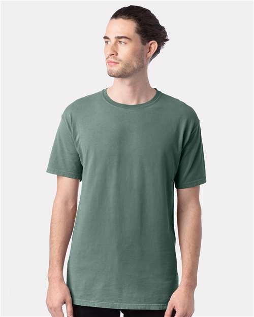 Custom Embroidered  ComfortWash by Hanes Garment-Dyed T-Shirt GDH100 Cypress Green