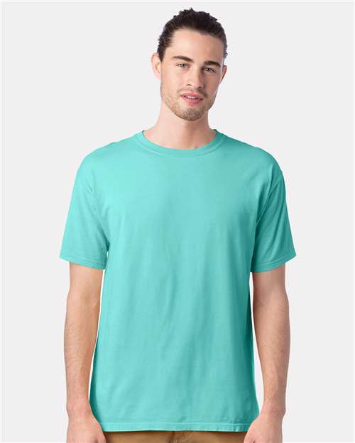 Custom Embroidered  ComfortWash by Hanes Garment-Dyed T-Shirt GDH100 Mint
