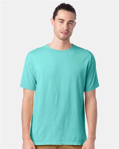 Custom Embroidered  ComfortWash by Hanes Garment-Dyed T-Shirt GDH100 Mint