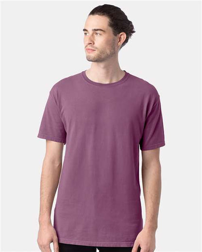 Custom Embroidered  ComfortWash by Hanes Garment-Dyed T-Shirt GDH100 Purple Plum Raisin