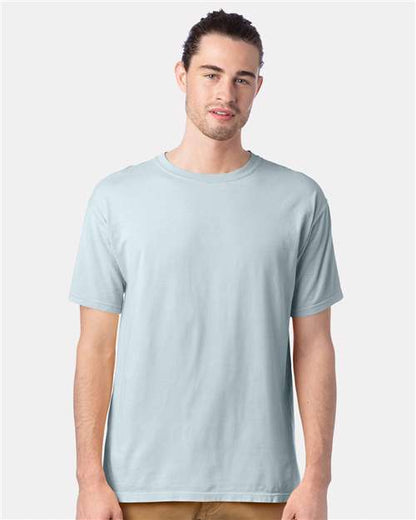 Custom Embroidered  ComfortWash by Hanes Garment-Dyed T-Shirt GDH100 Soothing Blue