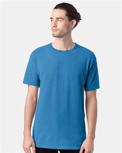 Custom Embroidered  ComfortWash by Hanes Garment-Dyed T-Shirt GDH100 Summer Sky Blue