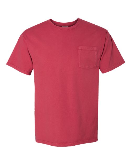 ComfortWash by Hanes Garment-Dyed Pocket T-Shirt GDH150 Crimson Fall