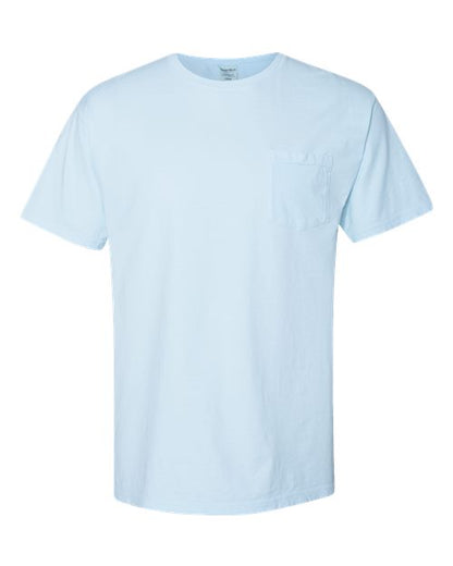 ComfortWash by Hanes Garment-Dyed Pocket T-Shirt GDH150 Soothing Blue