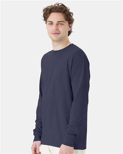 ComfortWash by Hanes Garment-Dyed Long Sleeve T-Shirt GDH200 Anchor Slate