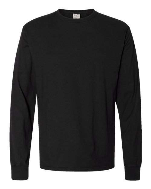 ComfortWash by Hanes Garment-Dyed Long Sleeve T-Shirt GDH200 Black