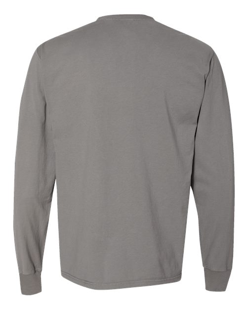 ComfortWash by Hanes Garment-Dyed Long Sleeve T-Shirt GDH200 Concrete Grey