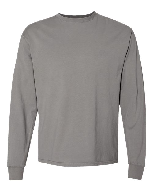 ComfortWash by Hanes Garment-Dyed Long Sleeve T-Shirt GDH200 Concrete Grey