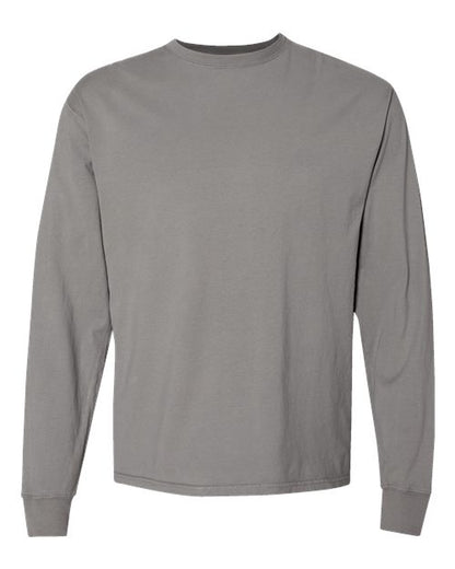 ComfortWash by Hanes Garment-Dyed Long Sleeve T-Shirt GDH200 Concrete Grey