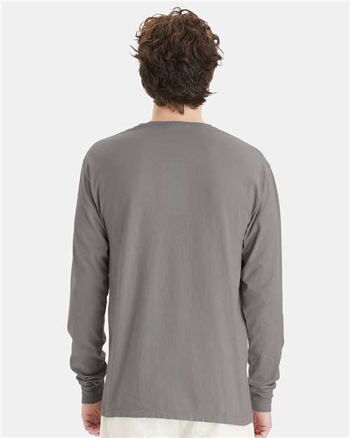 ComfortWash by Hanes Garment-Dyed Long Sleeve T-Shirt GDH200 Concrete Grey