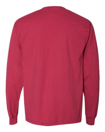ComfortWash by Hanes Garment-Dyed Long Sleeve T-Shirt GDH200 Crimson Fall
