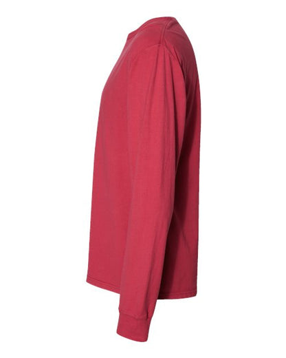ComfortWash by Hanes Garment-Dyed Long Sleeve T-Shirt GDH200 Crimson Fall
