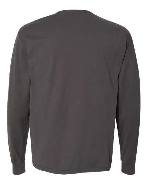 ComfortWash by Hanes Garment-Dyed Long Sleeve T-Shirt GDH200 New Railroad Grey