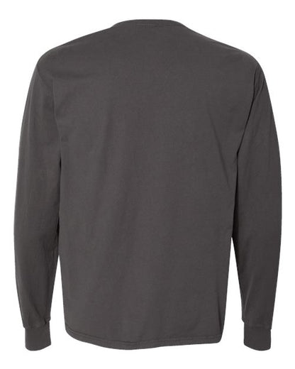 ComfortWash by Hanes Garment-Dyed Long Sleeve T-Shirt GDH200 New Railroad Grey