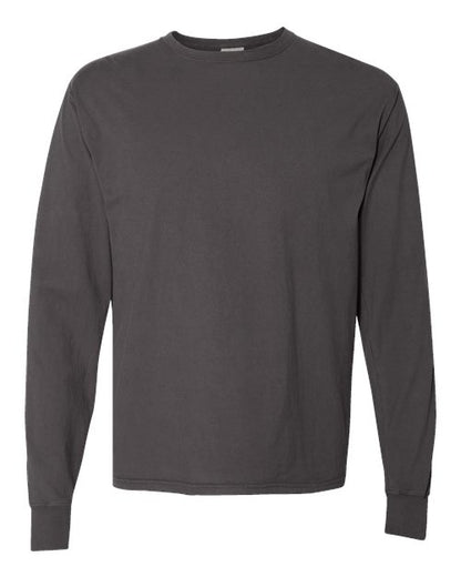 ComfortWash by Hanes Garment-Dyed Long Sleeve T-Shirt GDH200 New Railroad Grey
