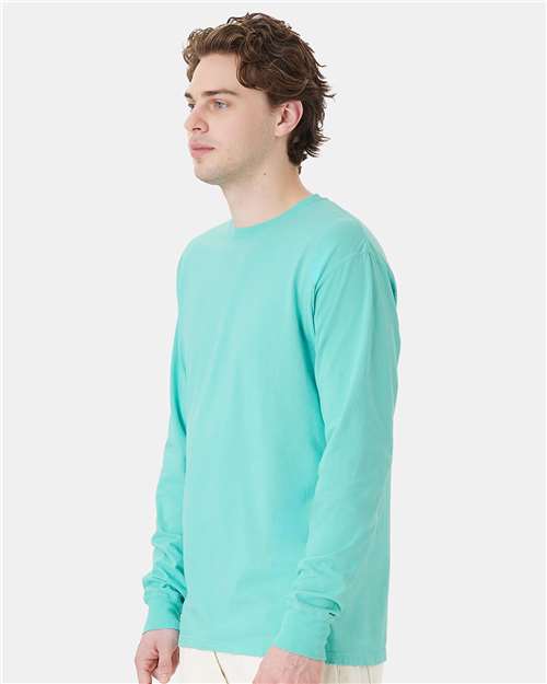 ComfortWash by Hanes Garment-Dyed Long Sleeve T-Shirt GDH200 Mint