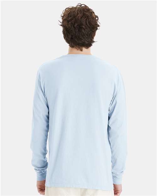 ComfortWash by Hanes Garment-Dyed Long Sleeve T-Shirt GDH200 Soothing Blue