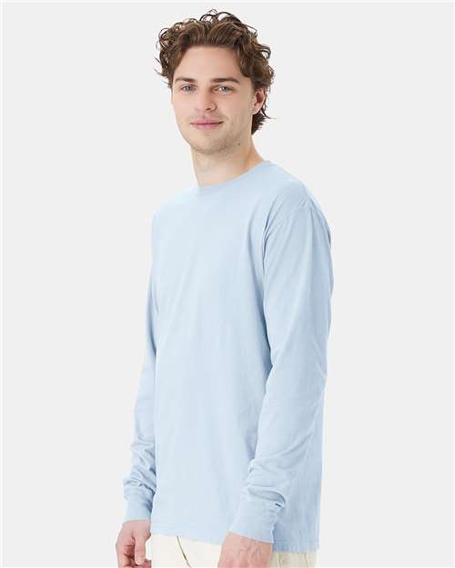ComfortWash by Hanes Garment-Dyed Long Sleeve T-Shirt GDH200 Soothing Blue