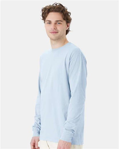 ComfortWash by Hanes Garment-Dyed Long Sleeve T-Shirt GDH200 Soothing Blue