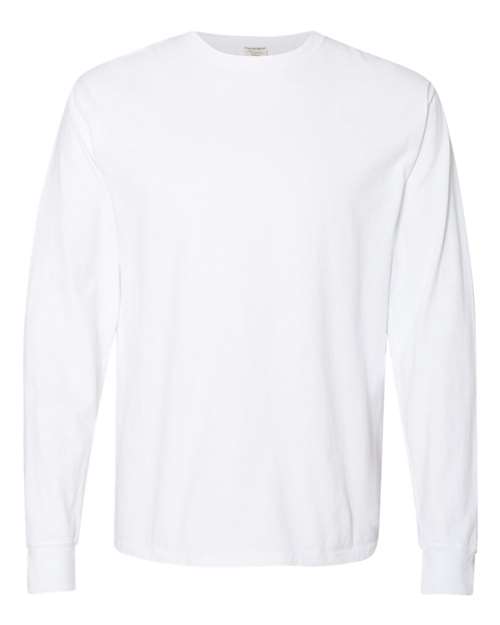 ComfortWash by Hanes Garment-Dyed Long Sleeve T-Shirt GDH200 White