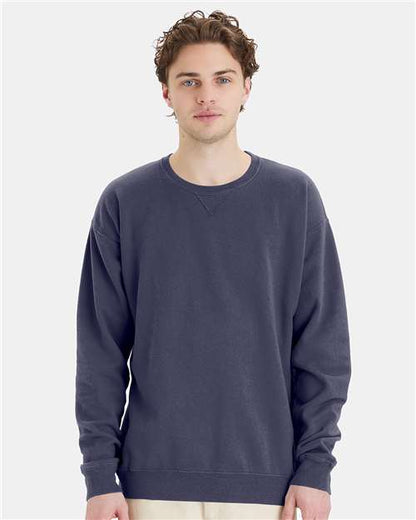 Custom Embroidered  ComfortWash by Hanes Garment-Dyed Crewneck Sweatshirt GDH400 Anchor Slate