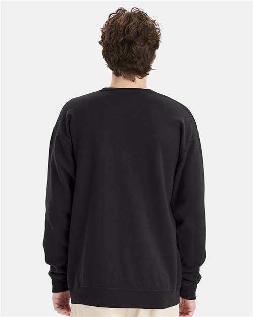 ComfortWash by Hanes Garment-Dyed Crewneck Sweatshirt GDH400 Black