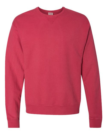 ComfortWash by Hanes Garment-Dyed Crewneck Sweatshirt GDH400 Crimson Fall