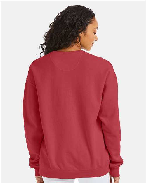ComfortWash by Hanes Garment-Dyed Crewneck Sweatshirt GDH400 Crimson Fall