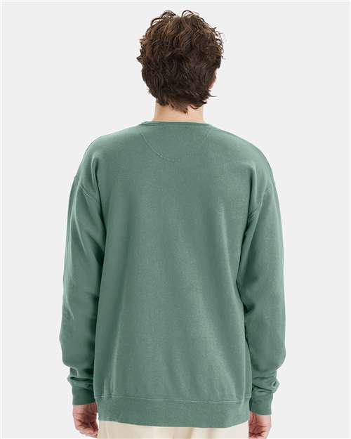 ComfortWash by Hanes Garment-Dyed Crewneck Sweatshirt GDH400 Cypress Green