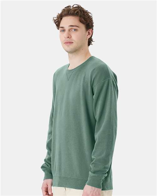 ComfortWash by Hanes Garment-Dyed Crewneck Sweatshirt GDH400 Cypress Green