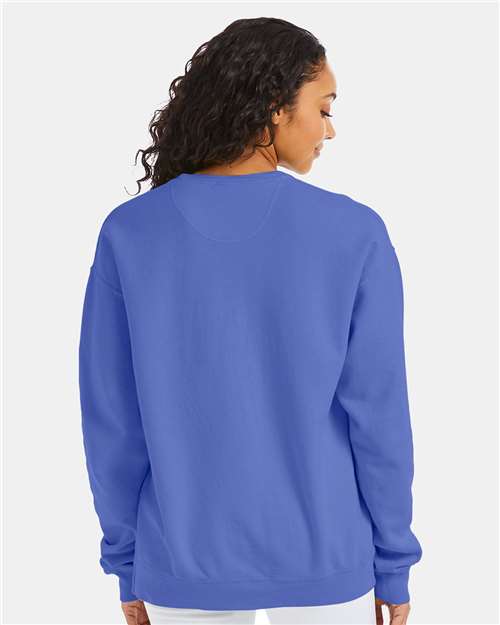 ComfortWash by Hanes Garment-Dyed Crewneck Sweatshirt GDH400 Deep Forte Blue