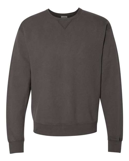 ComfortWash by Hanes Garment-Dyed Crewneck Sweatshirt GDH400 New Railroad Grey