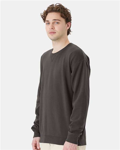 ComfortWash by Hanes Garment-Dyed Crewneck Sweatshirt GDH400 New Railroad Grey