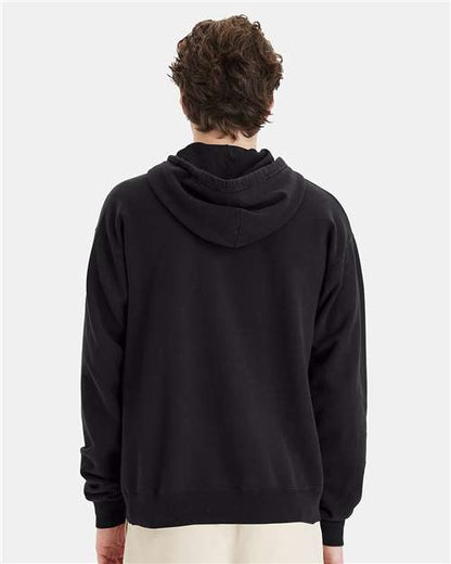 ComfortWash by Hanes Garment-Dyed Unisex Hooded Sweatshirt GDH450 Black