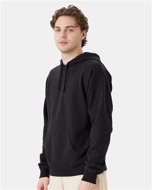 ComfortWash by Hanes Garment-Dyed Unisex Hooded Sweatshirt GDH450 Black