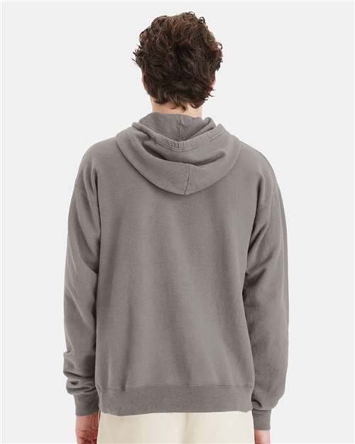 ComfortWash by Hanes Garment-Dyed Unisex Hooded Sweatshirt GDH450 Concrete Grey