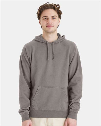 Custom Embroidered  ComfortWash by Hanes Garment-Dyed Unisex Hooded Sweatshirt GDH450 Concrete Grey