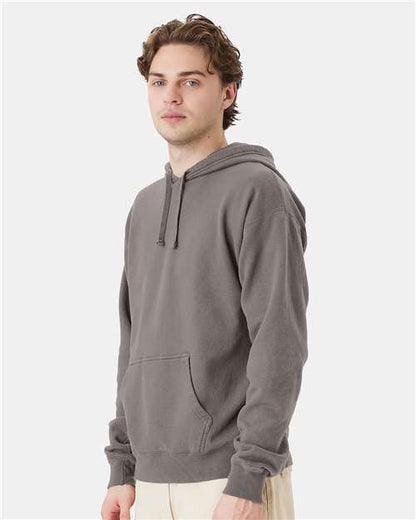 ComfortWash by Hanes Garment-Dyed Unisex Hooded Sweatshirt GDH450 Concrete Grey