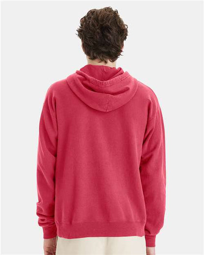 ComfortWash by Hanes Garment-Dyed Unisex Hooded Sweatshirt GDH450 Crimson Fall