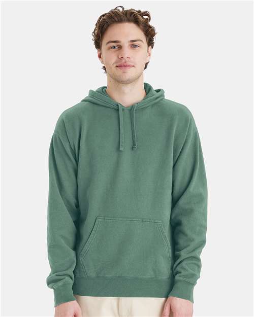 Custom Embroidered  ComfortWash by Hanes Garment-Dyed Unisex Hooded Sweatshirt GDH450 Cypress Green