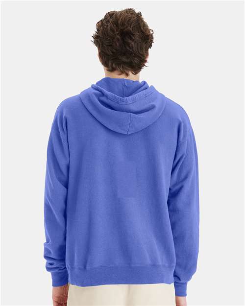 ComfortWash by Hanes Garment-Dyed Unisex Hooded Sweatshirt GDH450 Deep Forte Blue