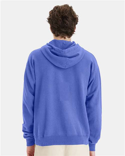 ComfortWash by Hanes Garment-Dyed Unisex Hooded Sweatshirt GDH450 Deep Forte Blue