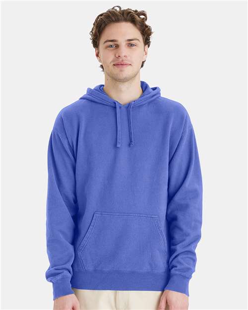 Custom Embroidered  ComfortWash by Hanes Garment-Dyed Unisex Hooded Sweatshirt GDH450 Deep Forte Blue