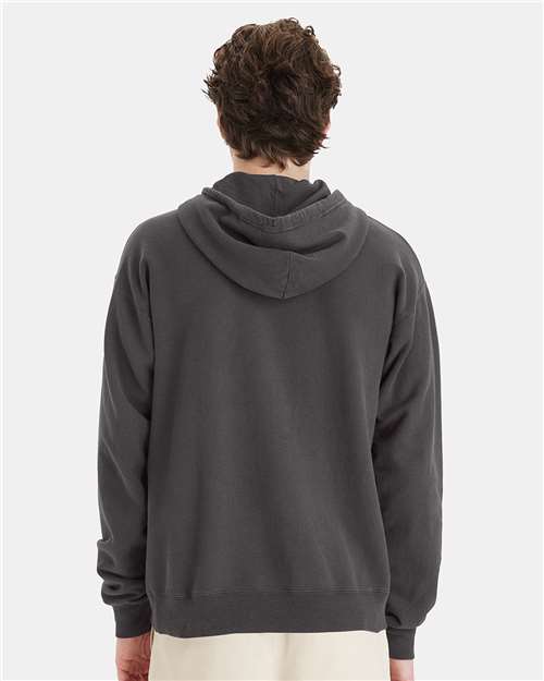 ComfortWash by Hanes Garment-Dyed Unisex Hooded Sweatshirt GDH450 New Railroad Grey