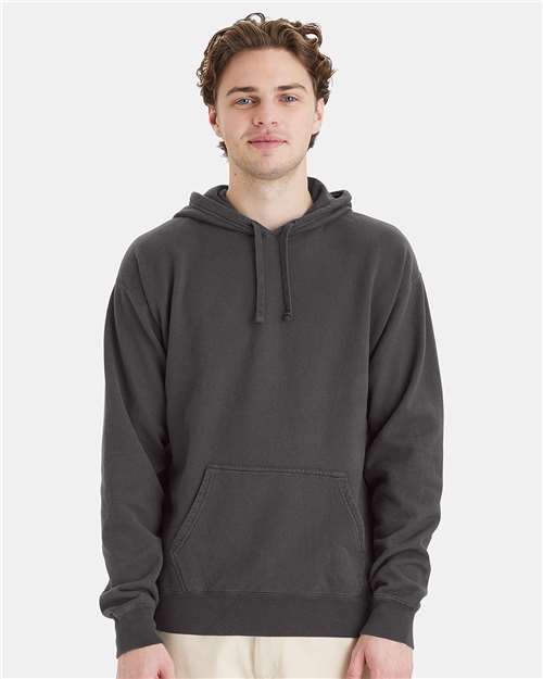 Custom Embroidered  ComfortWash by Hanes Garment-Dyed Unisex Hooded Sweatshirt GDH450 New Railroad Grey